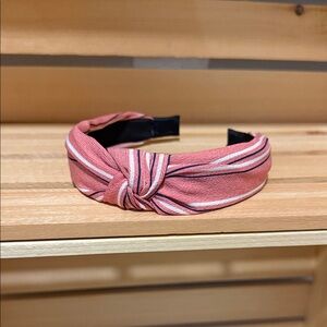 Striped Pink Knotted Headband